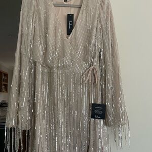 Lulus Sequin Fringe Dress